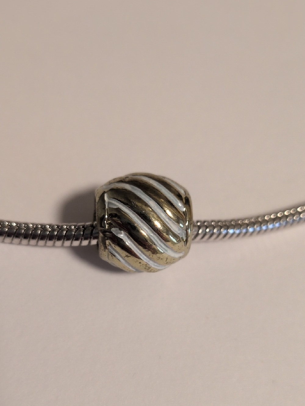 Silver Swirl Charm for Pandora Style Bracelet